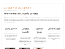 Tablet Screenshot of lingerie-ouverte.net